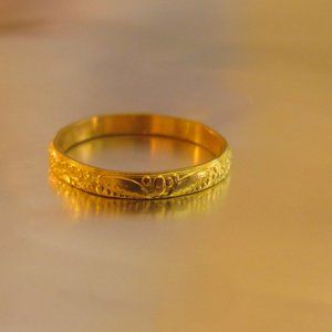 Wedding ring | Handmade band for women men | Minimalist gold ring